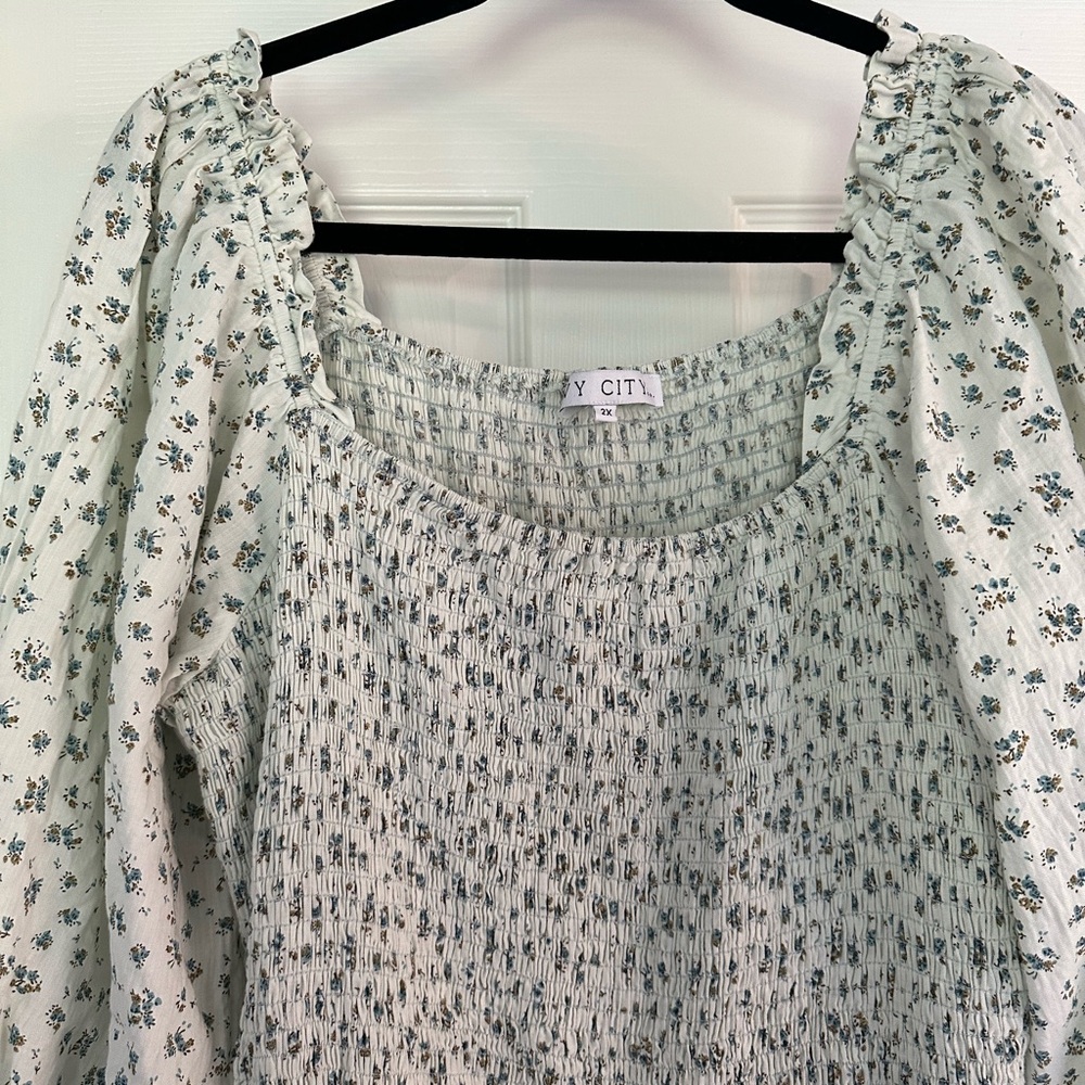 Ivy City Co Madeline Dress in Blue